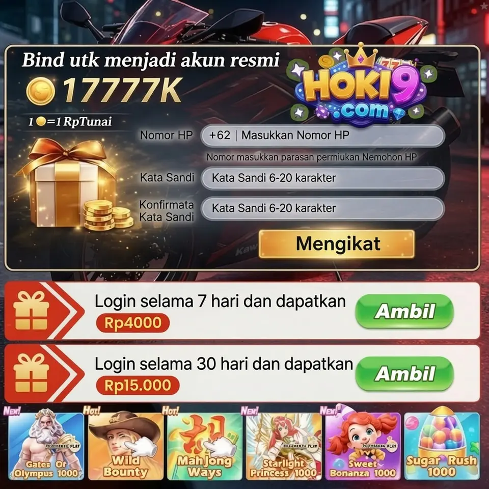 HOKI9 Daftar Akun Resmi Indonesia